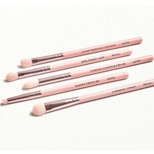 MOTD Cosmetics New Pink Handles In A Blush Blending 5 Piece Eye Brush Set